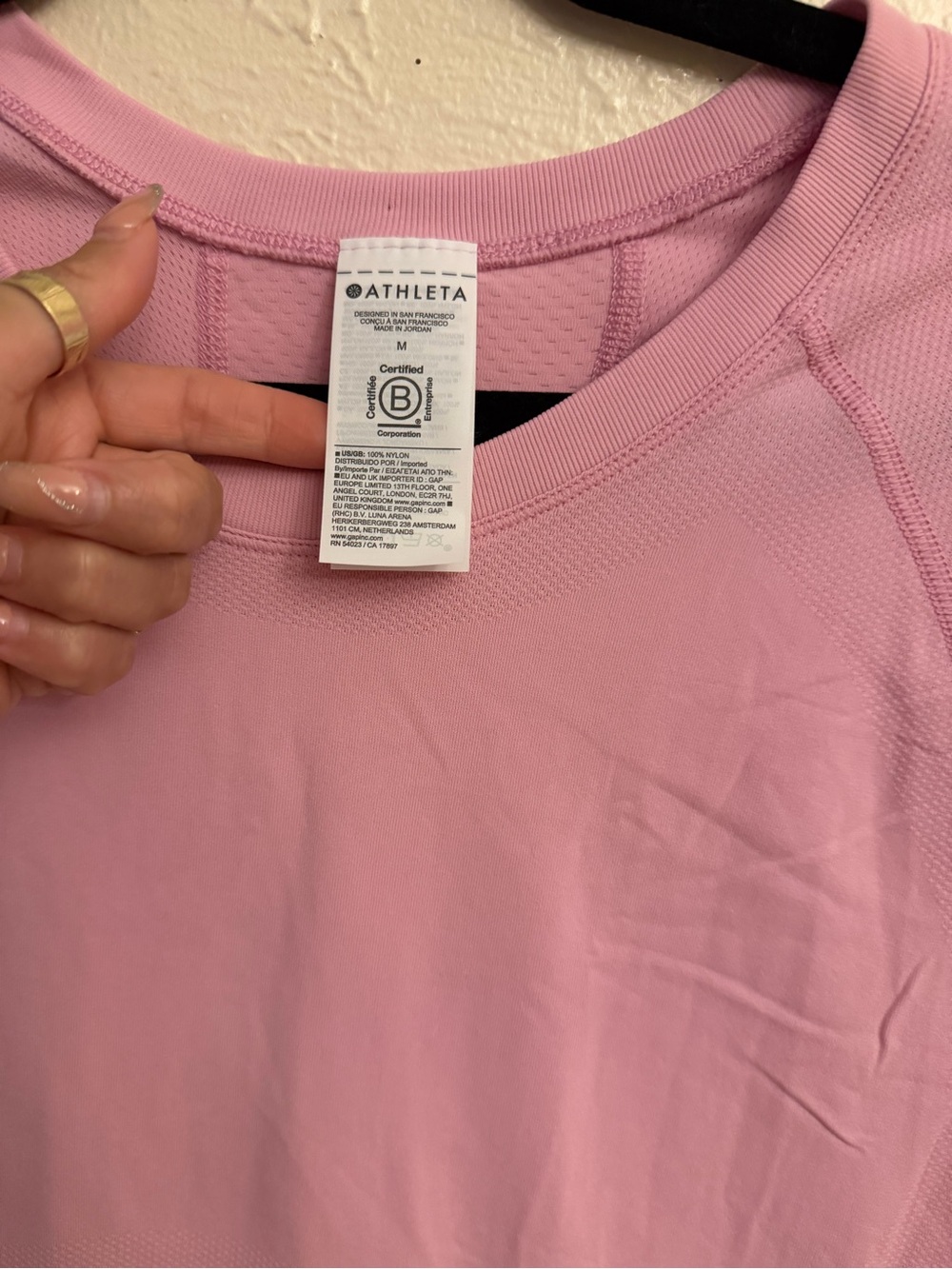 Athleta Light Pink Short Sleeve Crew Tee - Picture 3 of 8